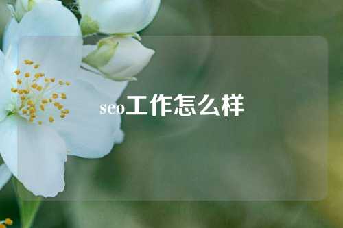 seo工作怎么样