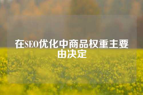 在SEO优化中商品权重主要由决定