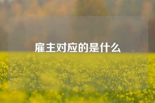 雇主对应的是什么