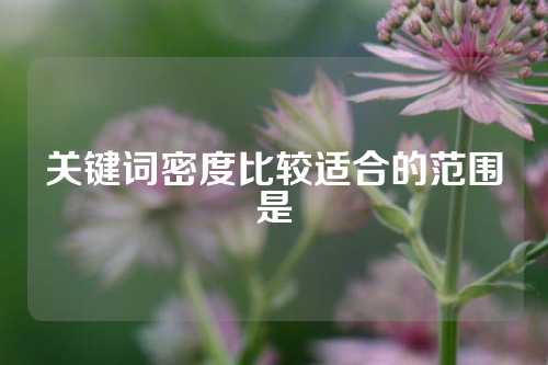 关键词密度比较适合的范围是