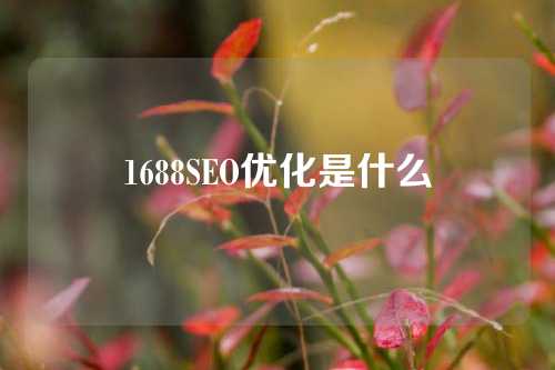 1688SEO优化是什么