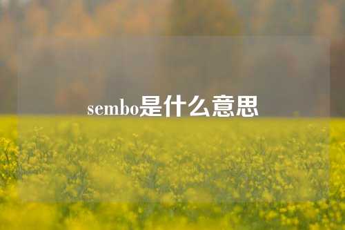 sembo是什么意思