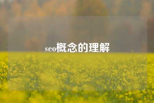 seo概念的理解