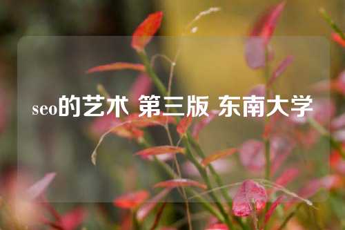 seo的艺术 第三版 东南大学