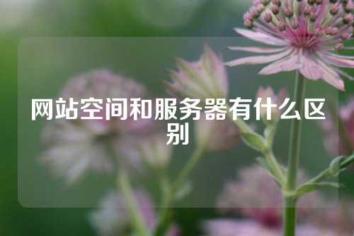 网站空间和服务器有什么区别